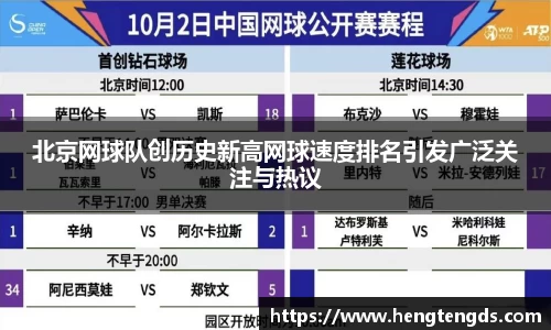 北京网球队创历史新高网球速度排名引发广泛关注与热议